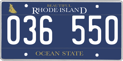 RI license plate 036550
