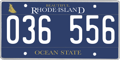 RI license plate 036556