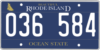 RI license plate 036584