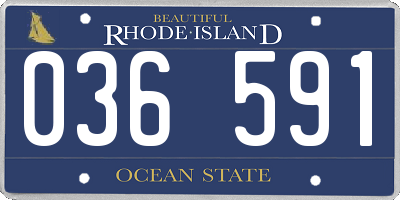 RI license plate 036591