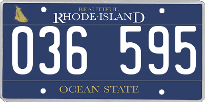 RI license plate 036595