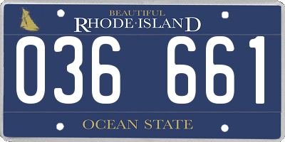 RI license plate 036661
