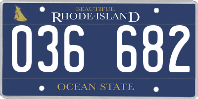 RI license plate 036682