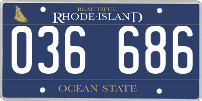 RI license plate 036686
