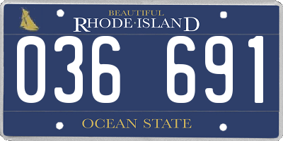RI license plate 036691