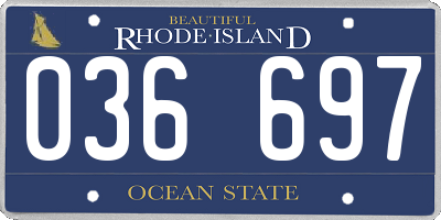 RI license plate 036697