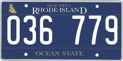 RI license plate 036779