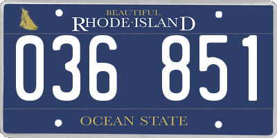 RI license plate 036851