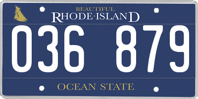 RI license plate 036879