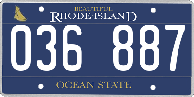 RI license plate 036887