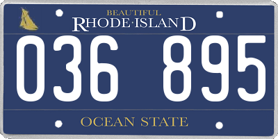 RI license plate 036895