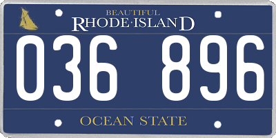 RI license plate 036896
