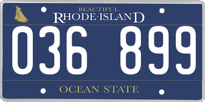 RI license plate 036899