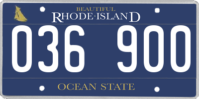 RI license plate 036900