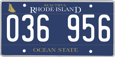 RI license plate 036956