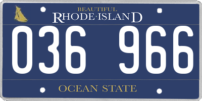 RI license plate 036966