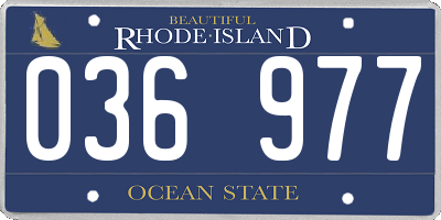 RI license plate 036977