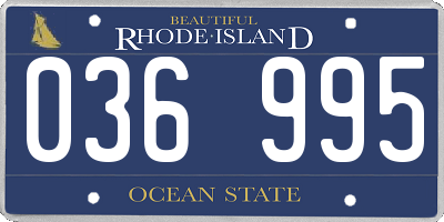 RI license plate 036995