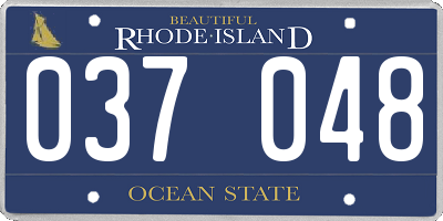 RI license plate 037048