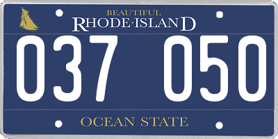 RI license plate 037050