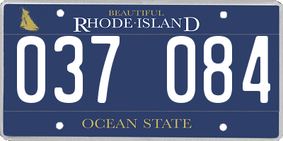 RI license plate 037084