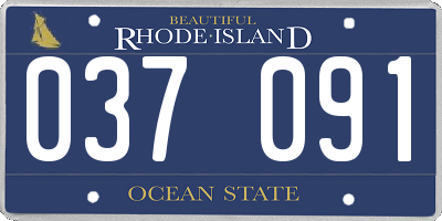 RI license plate 037091