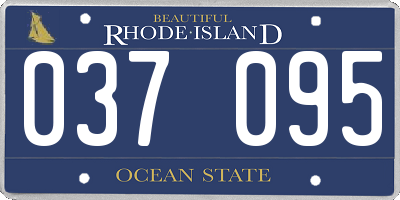 RI license plate 037095