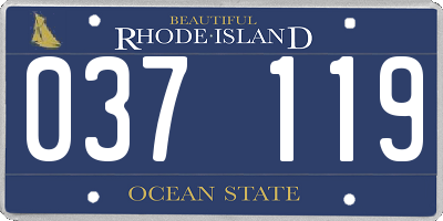 RI license plate 037119