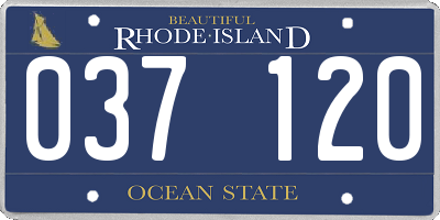 RI license plate 037120