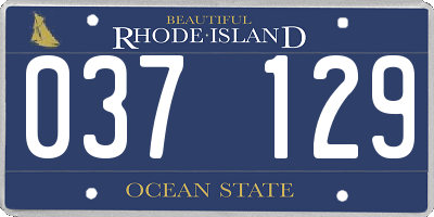 RI license plate 037129