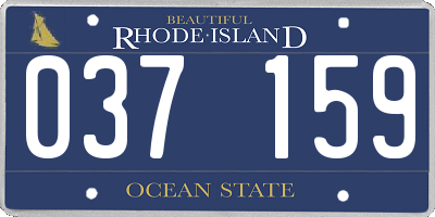RI license plate 037159