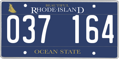 RI license plate 037164