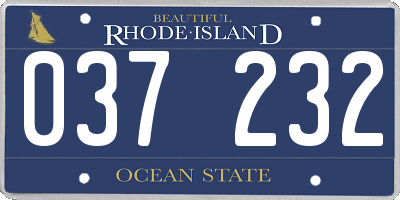 RI license plate 037232