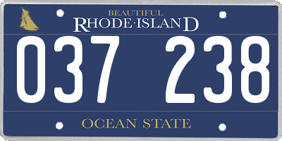 RI license plate 037238