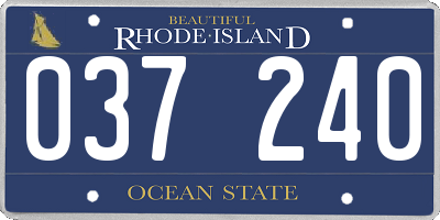 RI license plate 037240