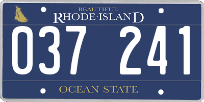 RI license plate 037241