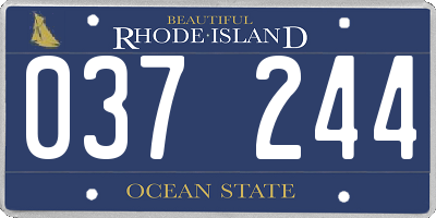 RI license plate 037244