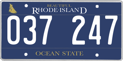 RI license plate 037247
