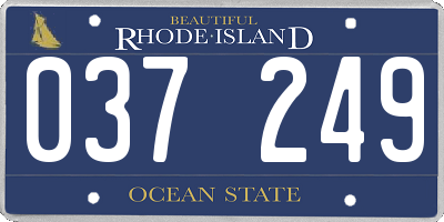 RI license plate 037249