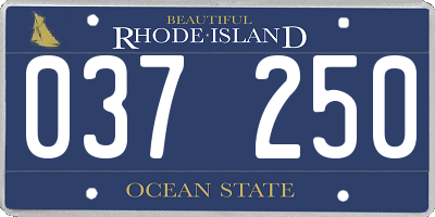 RI license plate 037250