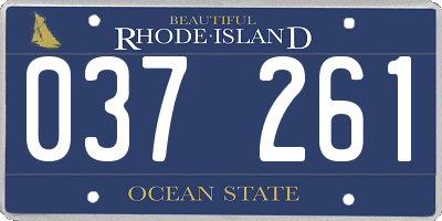 RI license plate 037261