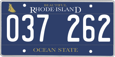 RI license plate 037262