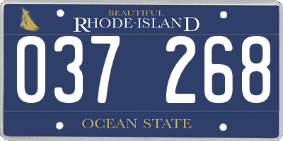 RI license plate 037268