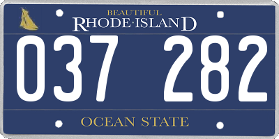 RI license plate 037282