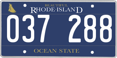 RI license plate 037288