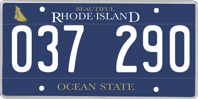RI license plate 037290