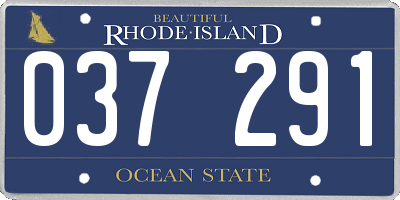 RI license plate 037291