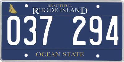 RI license plate 037294