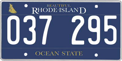 RI license plate 037295