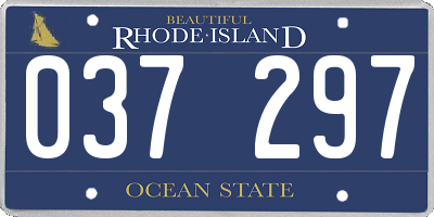 RI license plate 037297